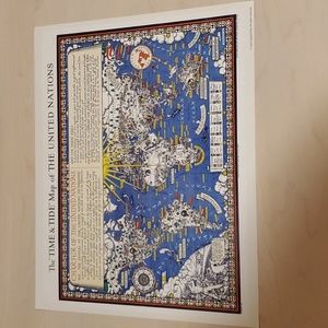 The Time and Tide Map of the United Nations Poster